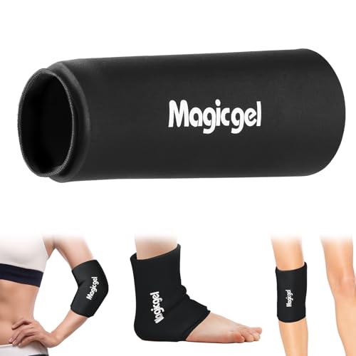 Magic Gel Elbow Ice Pack Wrap – Reusable Knee and Arm Sleeve - Hot & Cold Freeze Therapy Wrap for Targeted Areas – Compact Compression Fit for Knees, Calf, Joints, Tennis - style: Small Knee & Elbow Pack