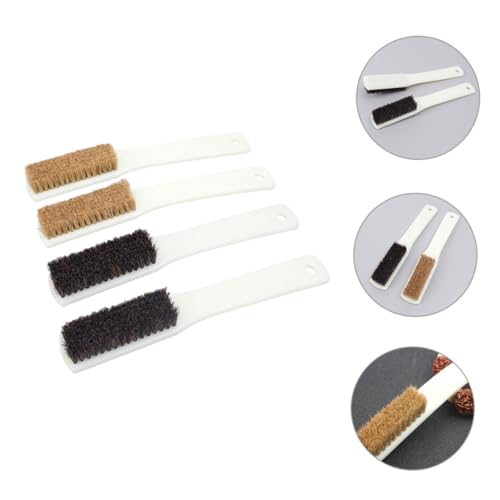 4pcs Climbing Rocks Brush with Thick Boar Hair Bristles and Ergonomic Handle for Chalk Cleaning Bouldering and Indoor Outdoor Use