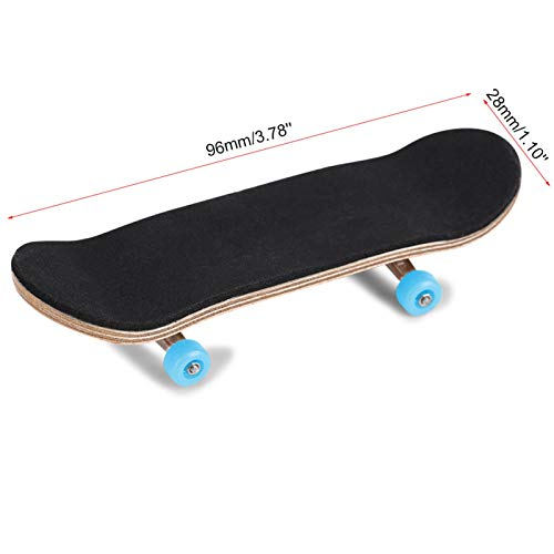 HURRISE Complete Fingerboard Pro, Handmade Wooden Maple Board, 32mm x 97mm, Bearing Wheels and Trucks - color: Dark Blue