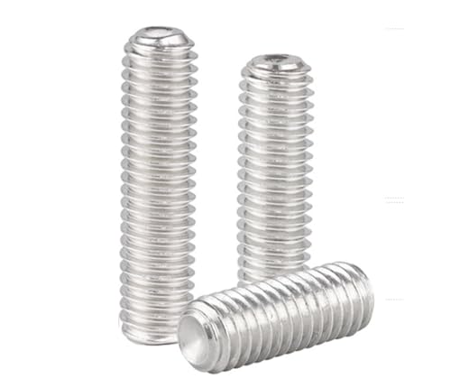 50Pcs M4-0.7 x 10mm Hex Socket Set Grub Screws,Headless Cup Point,Flat Point Grub Bolt,Internal Hex Drive,304 Stainless Steel,Headless Concave End,Metric External Thread,for Towel Rack Door Knob - size: M4-0.7 x 10mm(50)