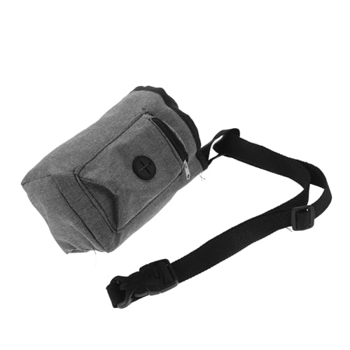 Toyvian Gray Oxford Cloth Climbing Chalk Bag with Antislip Grip Enhancer Multiple Pockets and Brush Holder for Rock Climbing Bouldering Gym Use Outdoor Training Pouch