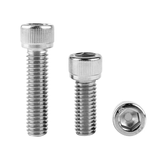 3/8-16 x 1 Socket Head Cap Screws Allen Hex Bolts, 304 Stainless Steel 18-8, UNC Fully Machine Thread, 10Pcs Silver - color: Silver, size: 3/8-16 x 1" (10PCS)