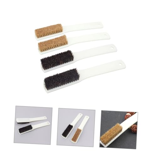 Amosfun 4Pcs Climbing Rocks Cleaning Brush with Sturdy Handle Boar Hair Bristles for Bouldering and Rock Climbing Chalk Cleaning Tool for Outdoor Sports
