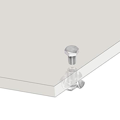 uxcell M8x1.25mm (Pack of 30) 4 Pronged Tee Nut T-Nut for Table Legs Rock Climbing Wall Woodwork Holds Wood Cabinetry