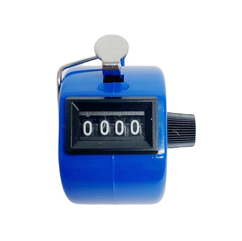 White Deer Hand Tally Counter 4 Digit Number Dual Clicker Golf Handy Convenient - color: Blue