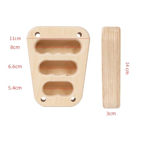 Menolana 2X Wood Hangboard Rock Climbing Holds Hang Board for Climbers Sturdy Building Core Strength Fingerboard for Doorway Beginners
