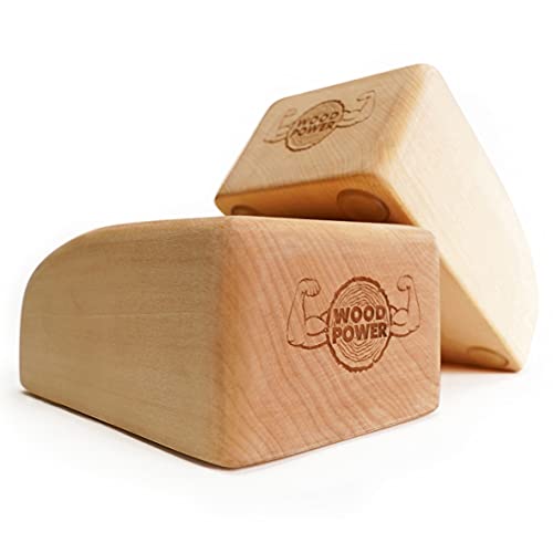 WOODPOWER BalanceBlocks - Handstand Blocks & Yoga Block in One - Bodyweight Training, Gymnastics, Acrobatics, Yoga, Yoga prop and accessory, Lightweight, Good for Travel, Premium European Quality (Pack of 2) - size: Comfort Edition