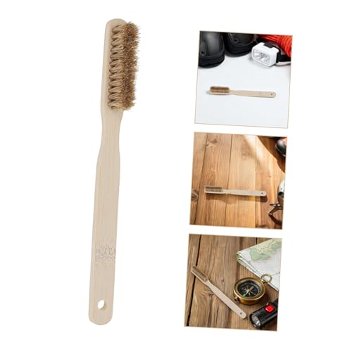 PRETYZOOM Rock Climbing Brush with Hard Boar Bristle Edge for Bouldering Accessories, Portable Wood Handle, Rapid Drying Design for Outdoor Climbing and Humid Environments