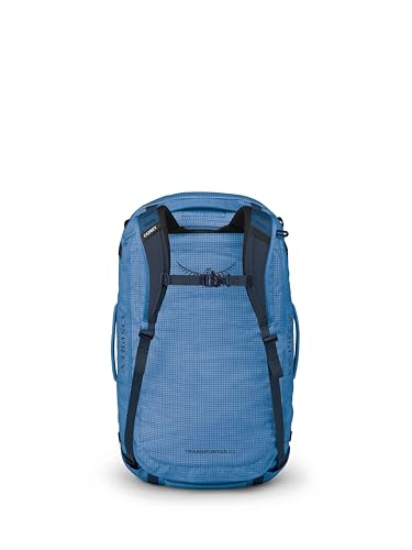 Osprey Transporter Lightweight Travel Duffel Bag - Extra Large Water Resistant Durable Gear Bag for Men and Women - color: Blue Flame/Nocturnal Blue, style: 65l
