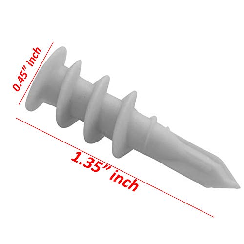 Wideskall® Self Drilling Drywall Nylon Anchors Fit #6 - #8 Fastener Screws (Pack of 24) - style: Pack of 24