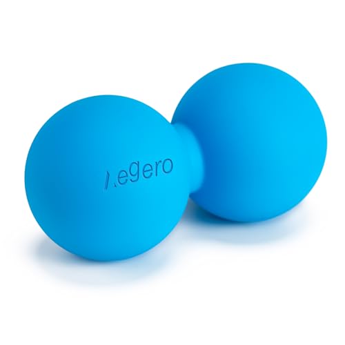 Aegero Peanut Massage Ball-Double Lacrosse Massage Ball, Mobility Ball for Myofascial Release,Yoga Therapy,Trigger Point Therapy,Muscle Knots and Acupoint Massage (Blue Firm Ball) - color: Blue
