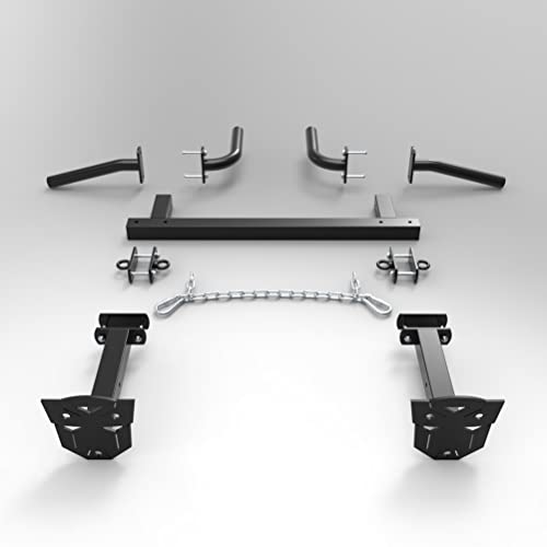 Wall-Mounted Pull-Up Bars/Climbing Frames, Steel Fitness Bar with 4 Rings and 4 Handles, Resistance Band Sandbag Suspension Equipment