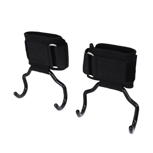 Garosa Weight Lifting Hooks Adjustable Non Slip Rubber Grip 330lb Capacity Wrist Straps with Widened Cotton Layer for Strength Training Bodybuilding Pull Ups Barbell Rowing