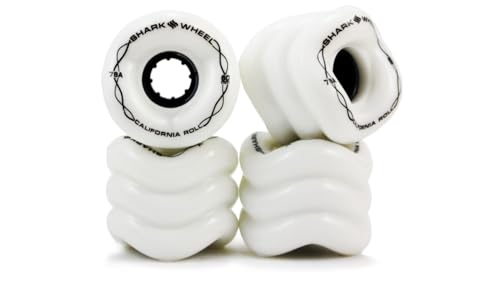 Shark Wheel 60 mm 78a Skateboard Wheels | California Roll | 4-Pack - color: White