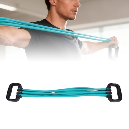 ZJchao 6 Tube Adjustable Resistance Band Shoulder Trainer Back Stretcher Pull Rope with Detachable Tubes for Customizable Back Shoulder Workouts