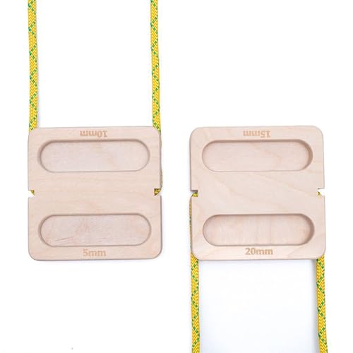 Climbing Hangboard Wooden Portable with Lanyard | Doorway Mount Climbing Hangboard for Women Men Athletes Beginners Professionals Home Gym Apartment Garage Rainy Day