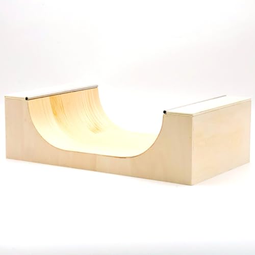 Wooden Fingerboard Half Pipe Ramp Handmade Pro Obstacles