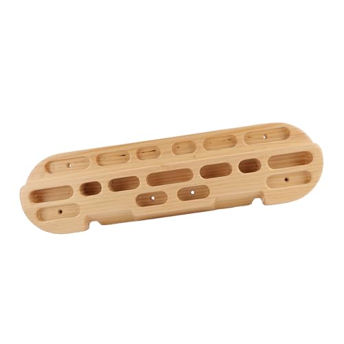 SUNGOOYUE Climbing Fingerboard, Wooden Hangboard with Varying Length and Depth Finger Holes for Rock Climbing Training, Portable Pull Up Bar Grip Strengthener for Enthusiasts
