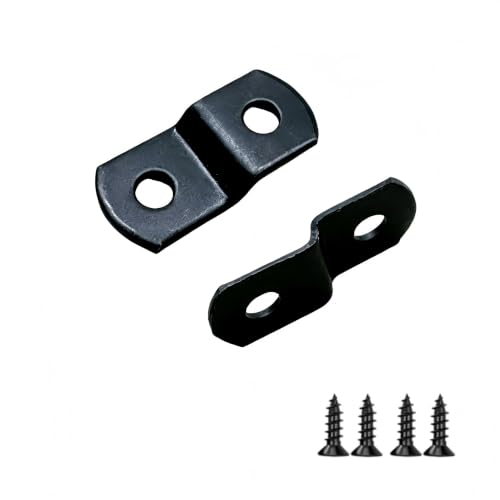 1/8" Depth Flat Offset Canvas Clips, Black Z Shaped Heavy Duty Double Hole Picture Frame Clips for Canvas Framing Hardware with Screws, 20Pcs - size: 1/8 Inch