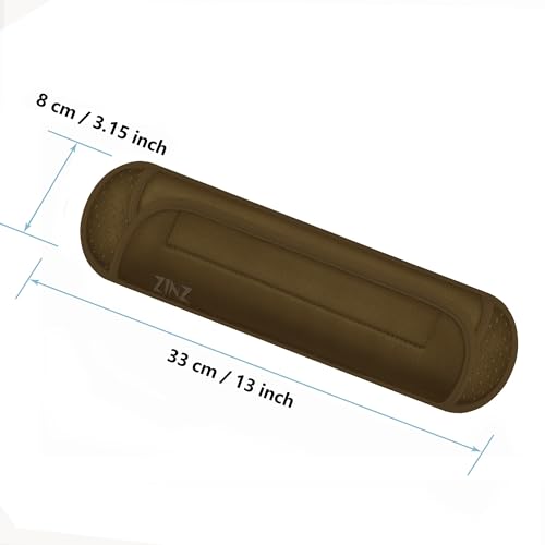 ZINZ Ultra Thick & Breathable Universal Shoulder Pad Cushion for Bag - Long & Comfort - color: Coffee