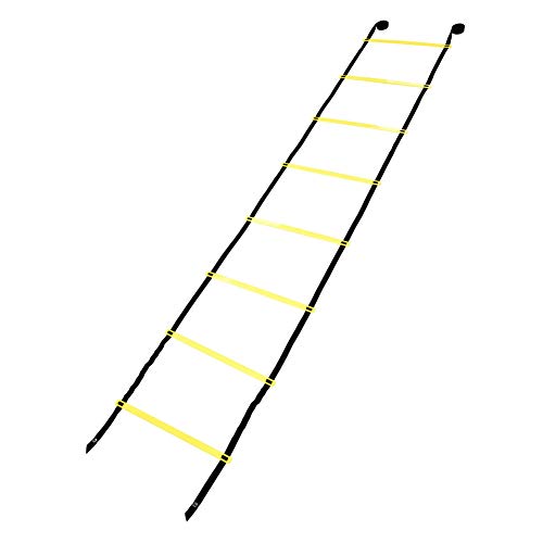 Alomejor Jumping Ladder for Speed Training Fitness Adjustable Rungs Straps Suitable for Football Rugby Tennis