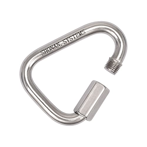 SHONAN Delta Quick Link, Large Stainless Steel 3.5 Inch Triangle Quick Links Heavy Duty Triangle Carabiners Marine Grade, 1 Pack, 2300 Lbs Capacity - size: 3.5 Inch, 1 Pack(Marine Grade)