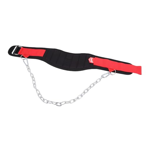 Weighted Pull Up Belt with Chain, Dip Belt for Workouts, Ergonomic & Breathable EVA Material for PullUps, Squats, Strength Training - color: M