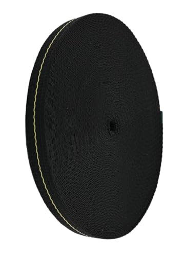 Cajun Tie Downs - 1" Heavy Duty Webbing Strap - 25 Yards (Black/Yellow) - color: Black/Yellow