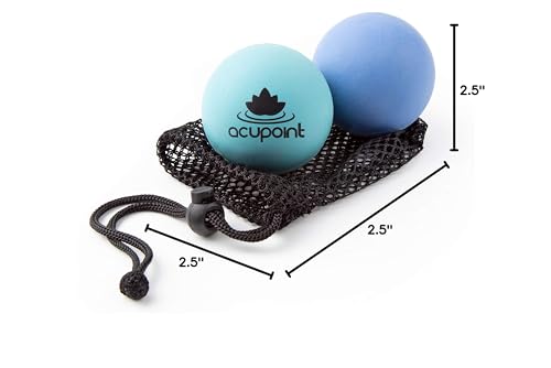 Acupoint Massage Therapy Ball Set of 2 - Myofascial Release, Trigger Point & Deep Tissue - Lacrosse Ball for Back, Neck, Foot and Plantar Fasciitis Relief - style: Blue