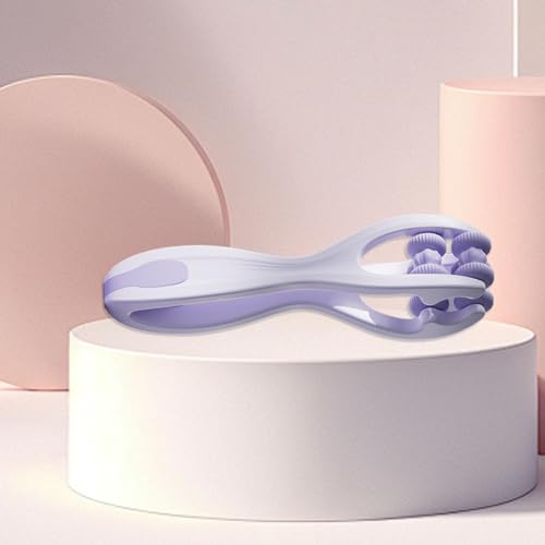 Finger Massager Roller Points Office Massager Double Roller PP Silicone Functional Relief Suitable for Gift Giving Outdoor Occasions, Violet - color: Violet