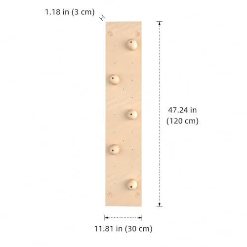 Home Climbing Wall Panel, 1.22 × 2.44 m Solid Material, Wall-Mounted Indoor Climbing Panel, Physical Training & Active Play, Grip Sphere Board - style: Grip sphere Board