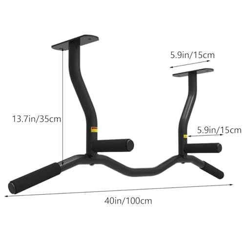 Joist Mount Pull Up Bar, Ceiling Mount Pull Up, Strength Training Pull-Up Bars, Bar with Multi-Grip Foam Grip, 40'' Wide, Pull Up Bar for Home Gym,Black-Bentrod - color: Black, size: Bentrod