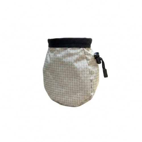 Climbing Chalk Bag with Drawstring Closure Lightweight Waist Pouch for Rock Climbing & Bouldering 6.7 Inch Opening - color: Silver
