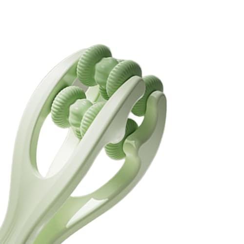 Finger Massager Roller Points Office Massager Double Roller PP Silicone Functional Relief Suitable for Gift Giving Outdoor Occasions, Green - color: Green