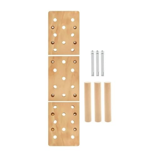 Climbing Board Wooden Pegboard Strength Training Upper Body Workout Smooth Polished Surface Design Suitable for Home or Garage Use - style: Style A