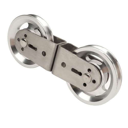 Cable Pulley Wheel, Aluminum Pulley System Attachment & Weight Pulley Wheel, Double Pulley for Triceps, Back Muscles, Home Gym, Cable Machine