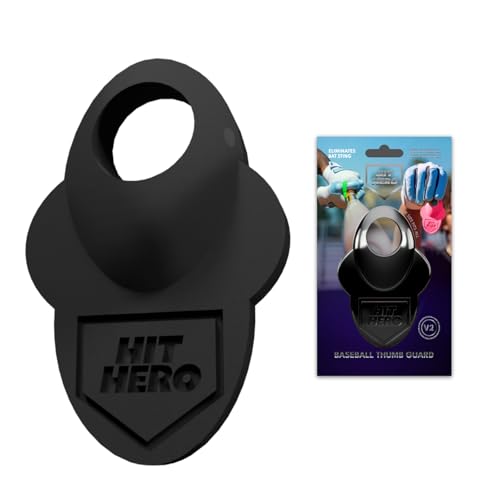 Baseball Thumb Guard, Batters Batting Grip, Finger Guard, Accessory, Batting Protection, Reduce Bat Sting, Hitter, Tool, Bat, Hitting Accessory - color: Black