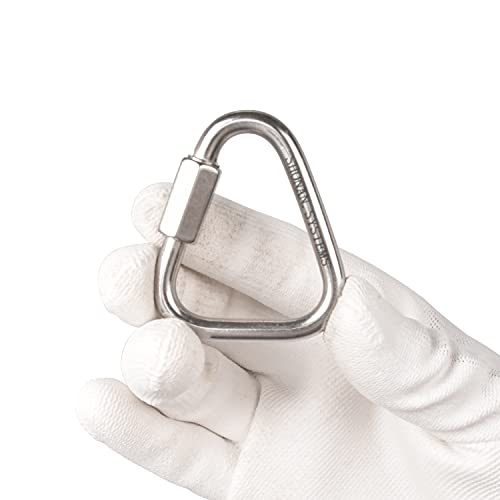 SHONAN Delta Quick Link 2.2 Inch Triangle Quick Links Stainless Steel Triangle Carabiners Marine Grade, 4 Pack, 880 Lbs Capacity - size: 2.2 Inch, 4 Pack(Marine Grade)