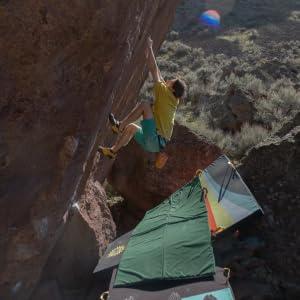 Asana VersaPad - Revolutionary Supplemental Bouldering Crash Pad - Sit Start Bouldering Mat, Climbing Crash Pad Gap Cover, Sport Mat & Essential Bouldering Gear (Open - 74" x 44" x 1") - color: Green