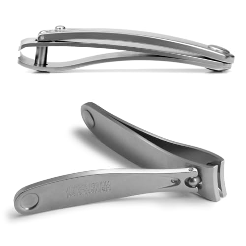 GERMANIKURE Professional Large Nail Clipper (8 cm) - FINOX Surgical Stainless Steel Manicure and Pedicure Tools in Leather Case- Ethically Made in Solingen Germany - 4712 - Travel Size Nail Care - size: Large (8 cm)