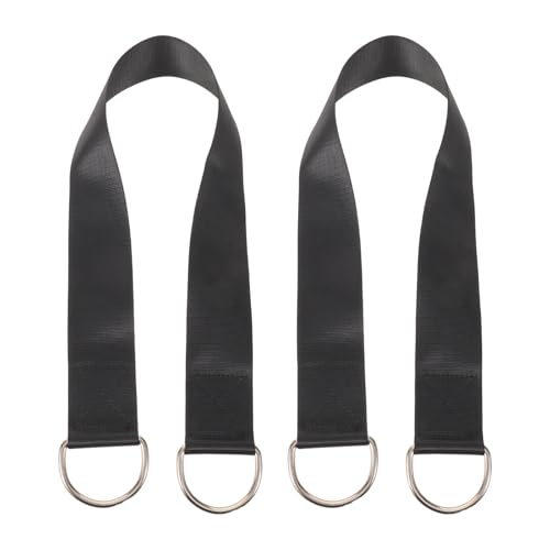 UKCOCO Heavy Duty Nylon Weight Plate Loading Straps with Waist Pressure Dispersing Feature 2pcs for Barbell and Dumbbell for Pullups and Home Gym Workouts