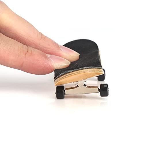 Finger Skateboard Fingerboard Gaming Set, 1Pc Solid Maple Wood Mini Fingerboard Ball Bearing Wheels, Professional Mini Skateboard Fingerboard with Storage Case, Finger Gaming Set
