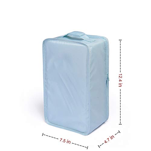 Travel Shoe Bags, Foldable Waterproof Shoe Pouches Organizer-Double Layer (2 Blue Shoe Bags) - color: Blue, size: 2 Packs