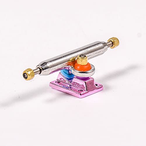 Fingerboard Trucks with Upgraded Urethane Bushings and Pivot Cup,34mm 32mm Width,Normal Kingpin (Pink, 32mm) - color: Pink, size: 32mm