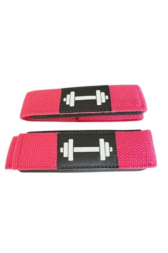 Professional Weight Lifting Straps | Bodybuilding, Powerlifting, Strength Training, Gym Workout - color: Pink