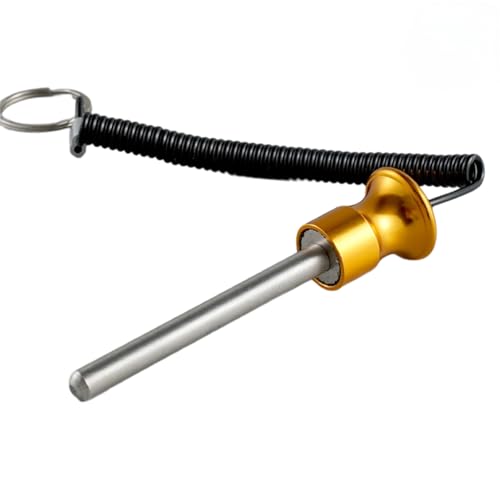 Gym Pin, Universal Aluminum Alloy Weight Stack Pin with Pull Rope for Fitness Equipment Pin Training - color: Yellow 10*125mm