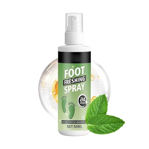 Shoe Deodorizer Spray 60ml Long-Lasting Powerful Elimination | Shoe Refresher Spray for Leather Boots Footwear Tennis Hockey Closet Home Sneaker