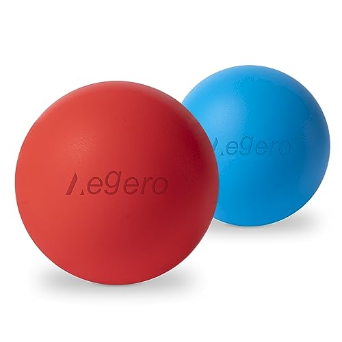 Massage Lacrosse Balls for Myofascial Release,Yoga Deep Tissue Massage,Trigger Point Therapy and Foot Plantar Fasciitis,Muscle Soreness Massager Ball (2Pack, Blue and Red) | Yoga Deep Tissue Massage,Trigger Point Therapy and Foot Plantar Fasciitis,Muscle