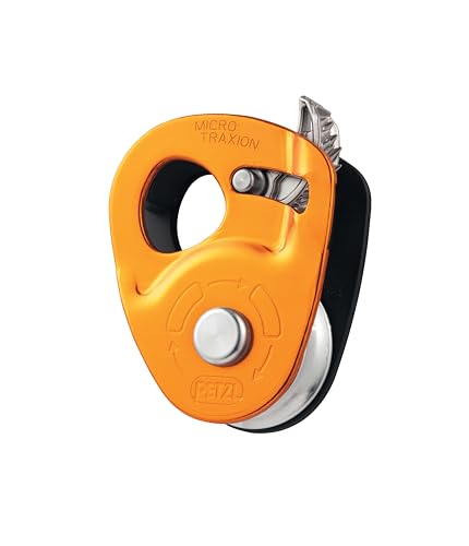 Petzl Unisex_Adult Seilrollen Micro Traxion Cable Pulley, Yellow, Standard Size