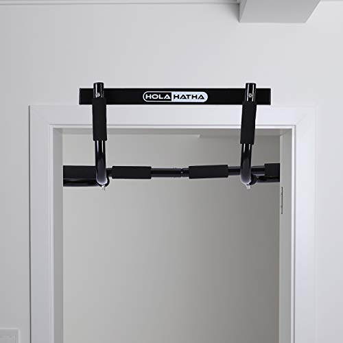 HolaHatha Heavy Duty Door Way Pull Up Bar Chin Up Dip Station for Multiuse Doorway Portable Home Fitness Gym Workout to Build Upper Body Strength